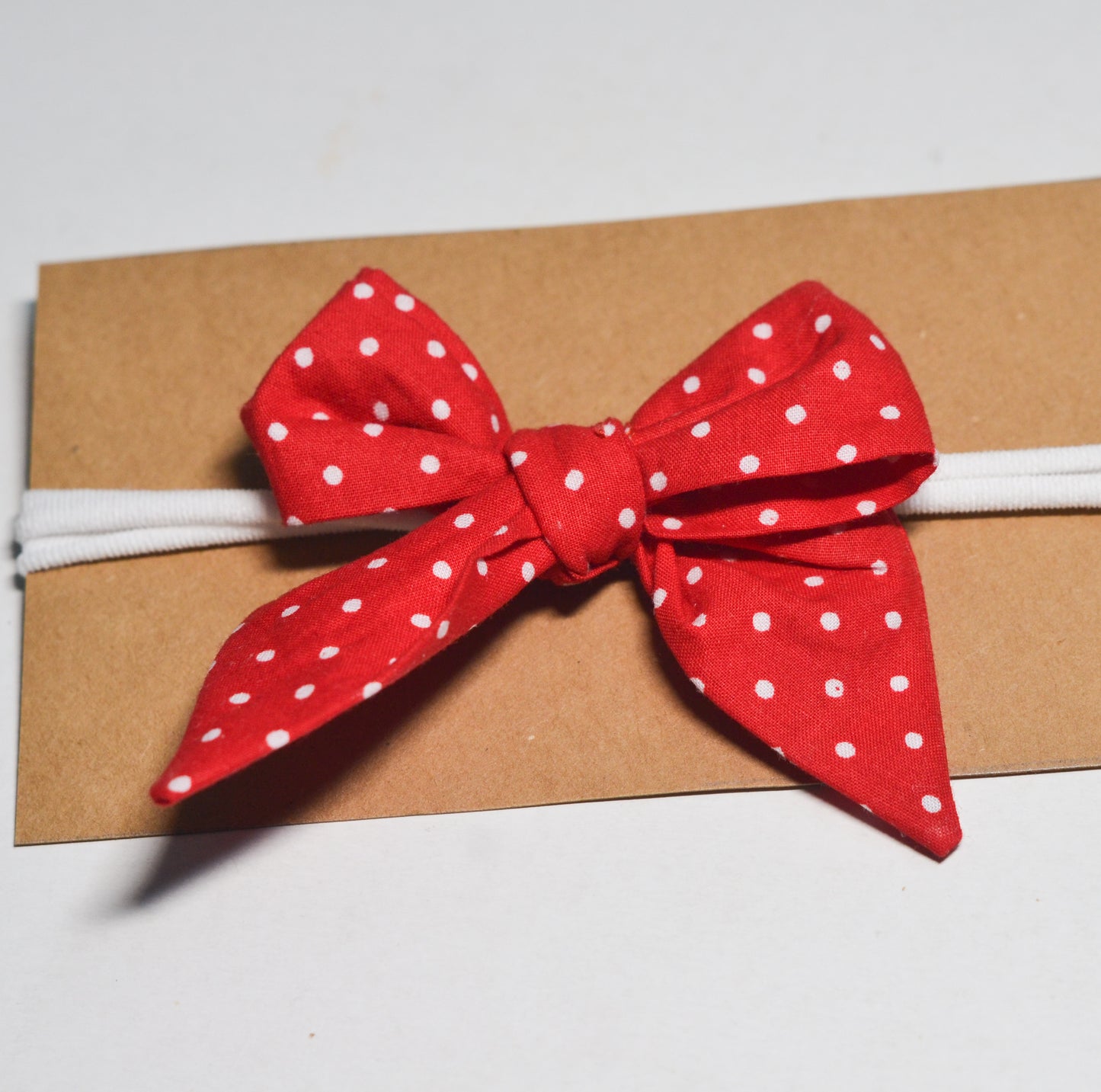 Hair band - Small red polka dots